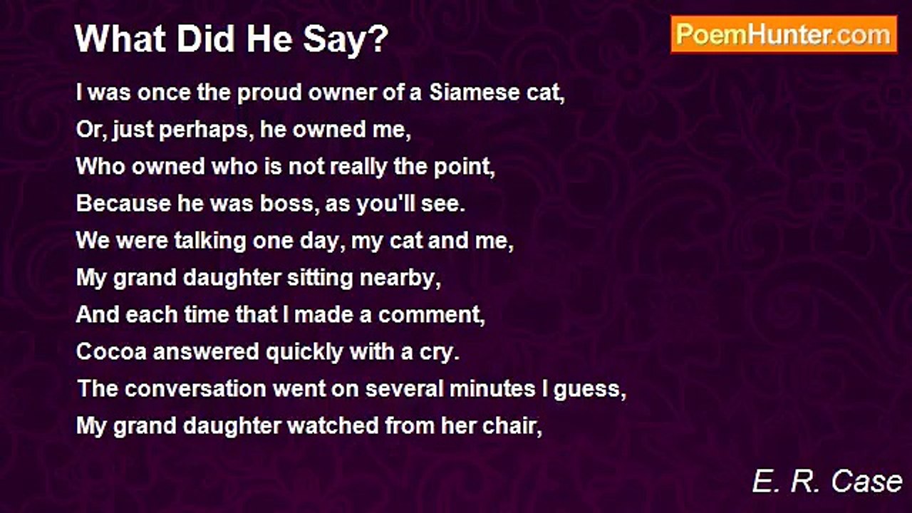 E. R. Case - What Did He Say?