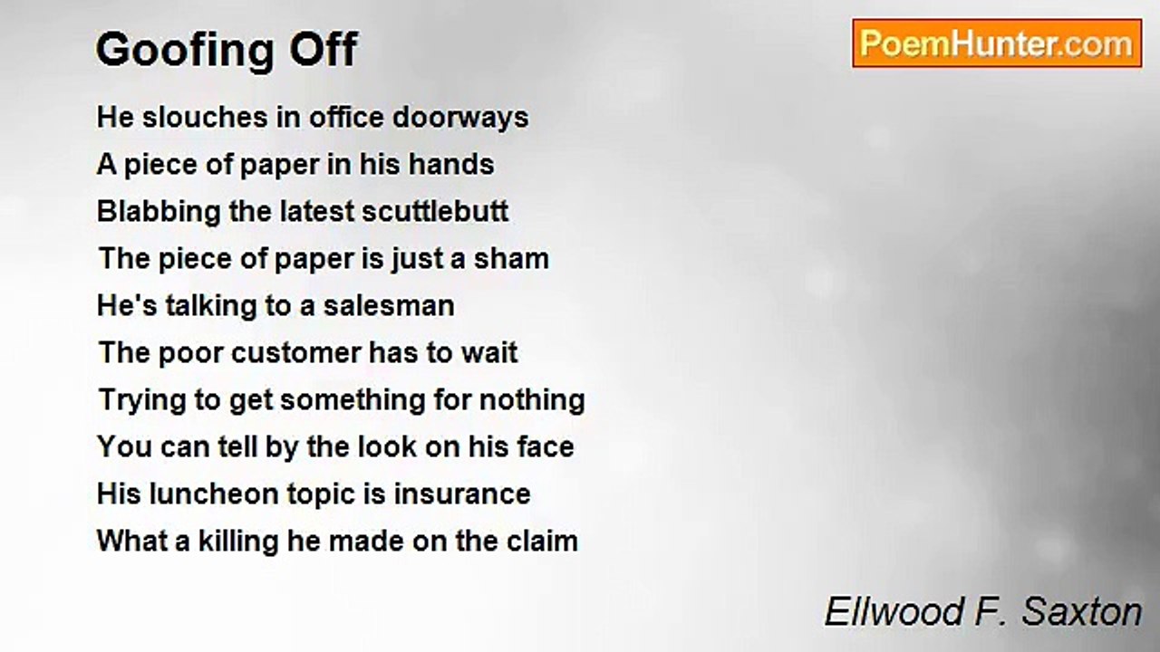 Ellwood F. Saxton - Goofing Off