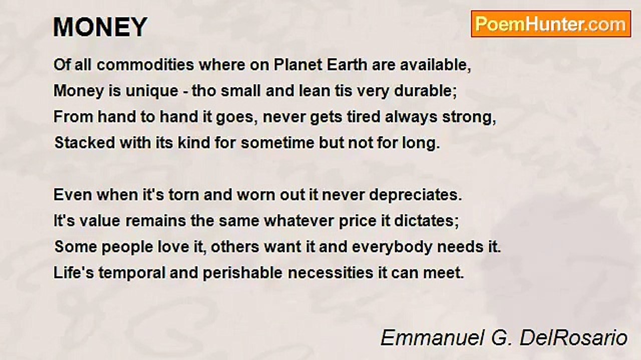 Emmanuel G. DelRosario - MONEY