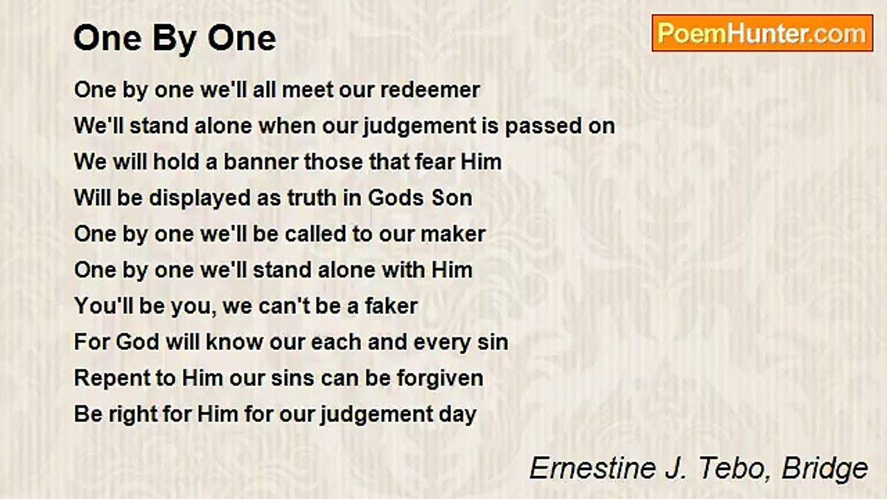 Ernestine J. Tebo, Bridge - One By One