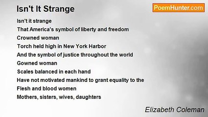 Elizabeth Coleman - Isn't It Strange