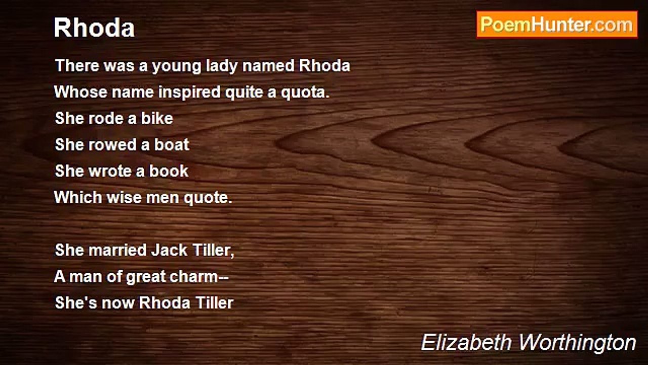 Elizabeth Worthington - Rhoda