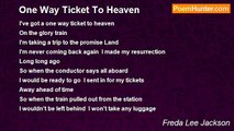 Freda Lee Jackson - One Way Ticket To Heaven