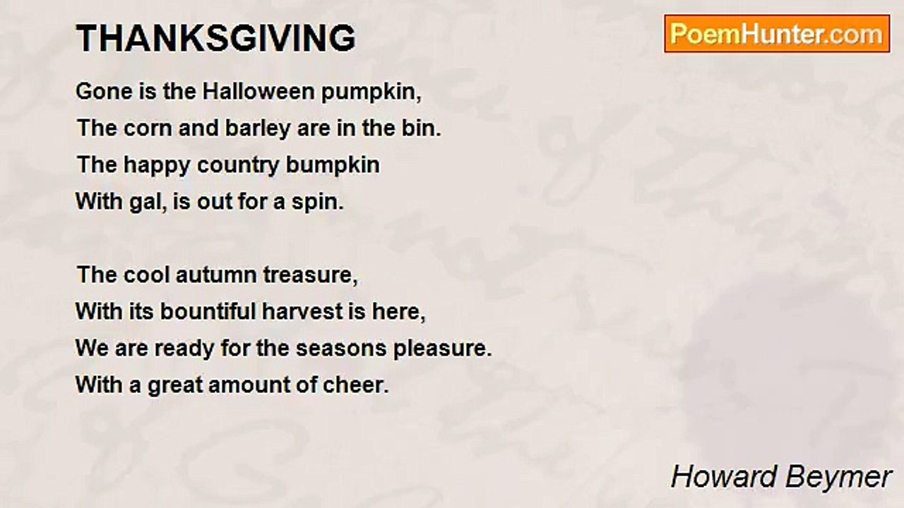 Howard Beymer - THANKSGIVING