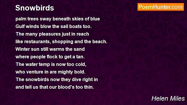 Helen Miles - Snowbirds