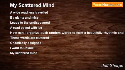 Jeff Sharpe - My Scattered Mind
