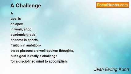 Jean Ewing Kuhn - A Challenge