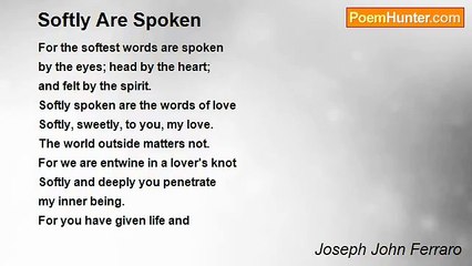 Joseph John Ferraro - Softly Are Spoken