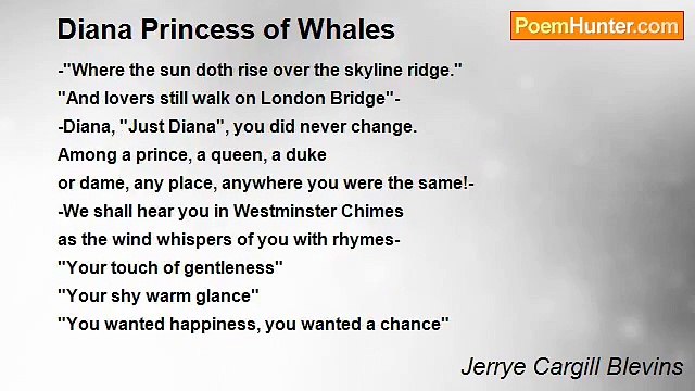 Jerrye Cargill Blevins - Diana Princess of Whales