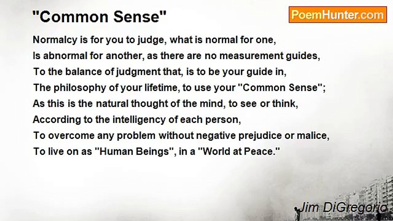 Jim DiGregorio - "Common Sense"