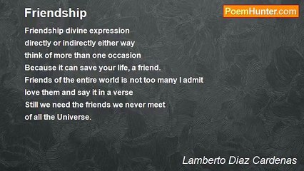 Lamberto Diaz Cardenas - Friendship