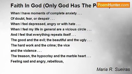 Maria R. Sueiras - Faith In God (Only God Has The Power)