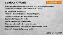 Leslie D. Hannah - Spirit Of A Warrior