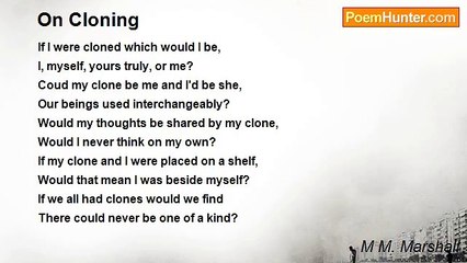 M M. Marshall - On Cloning