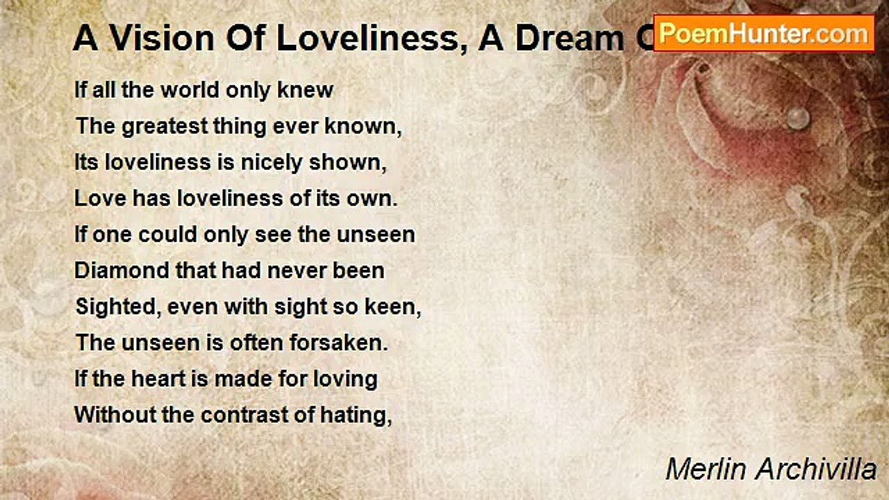 Merlin Archivilla - A Vision Of Loveliness, A Dream Of A Dreamer