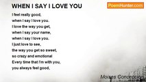 Moises Concepcion - WHEN I SAY I LOVE YOU