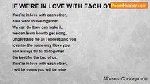 Moises Concepcion - IF WE'RE IN LOVE WITH EACH OTHER