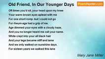 Mary Jane Miller - Old Friend, In Our Younger Days