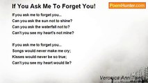 Veronica Ann Twells - If You Ask Me To Forget You!
