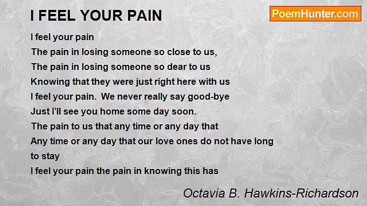Octavia B. Hawkins-Richardson - I FEEL YOUR PAIN