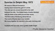 Phyllis Marianne Gardner - Sunrise In Delphi May 1972