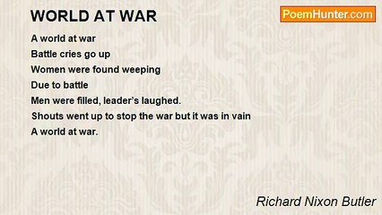 Richard Nixon Butler - WORLD AT WAR