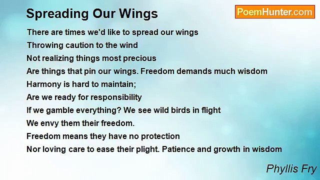 Phyllis Fry - Spreading Our Wings
