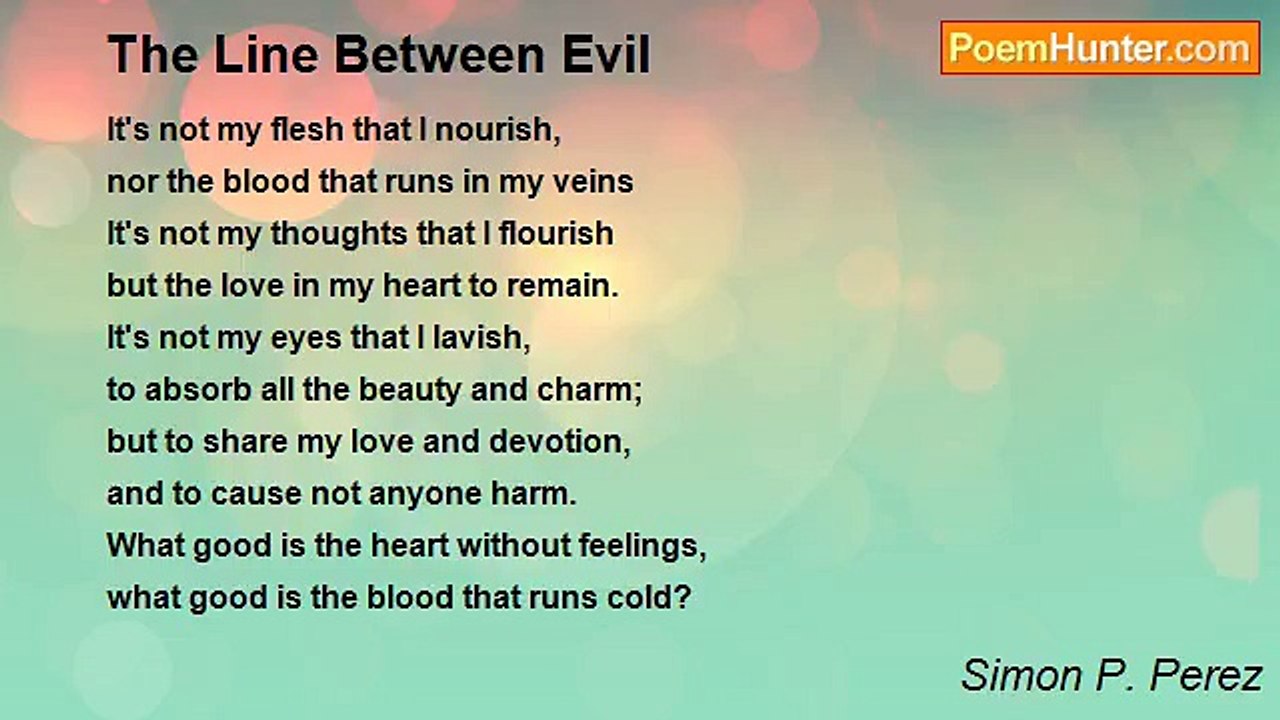 Simon P. Perez - The Line Between Evil