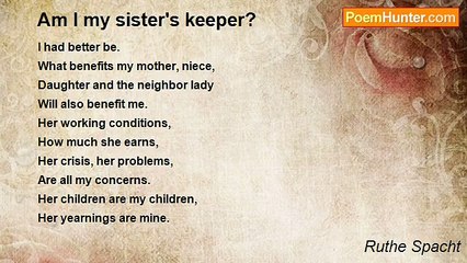 Ruthe Spacht - Am I my sister's keeper?