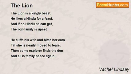 Vachel Lindsay - The Lion