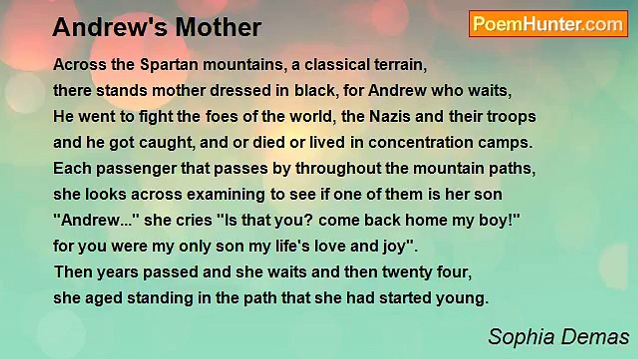 Sophia Demas - Andrew's Mother