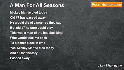 The Dreamer - A Man For All Seasons