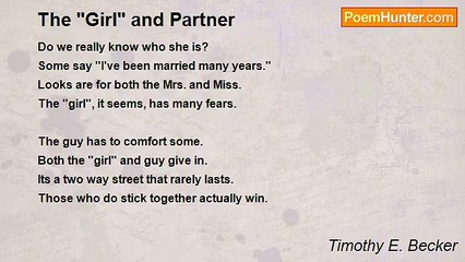 Timothy E. Becker - The "Girl" and Partner