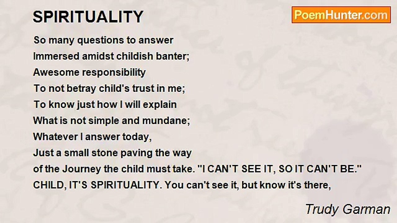 Trudy Garman - SPIRITUALITY