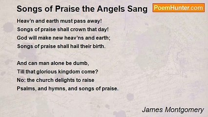 James Montgomery - Songs of Praise the Angels Sang
