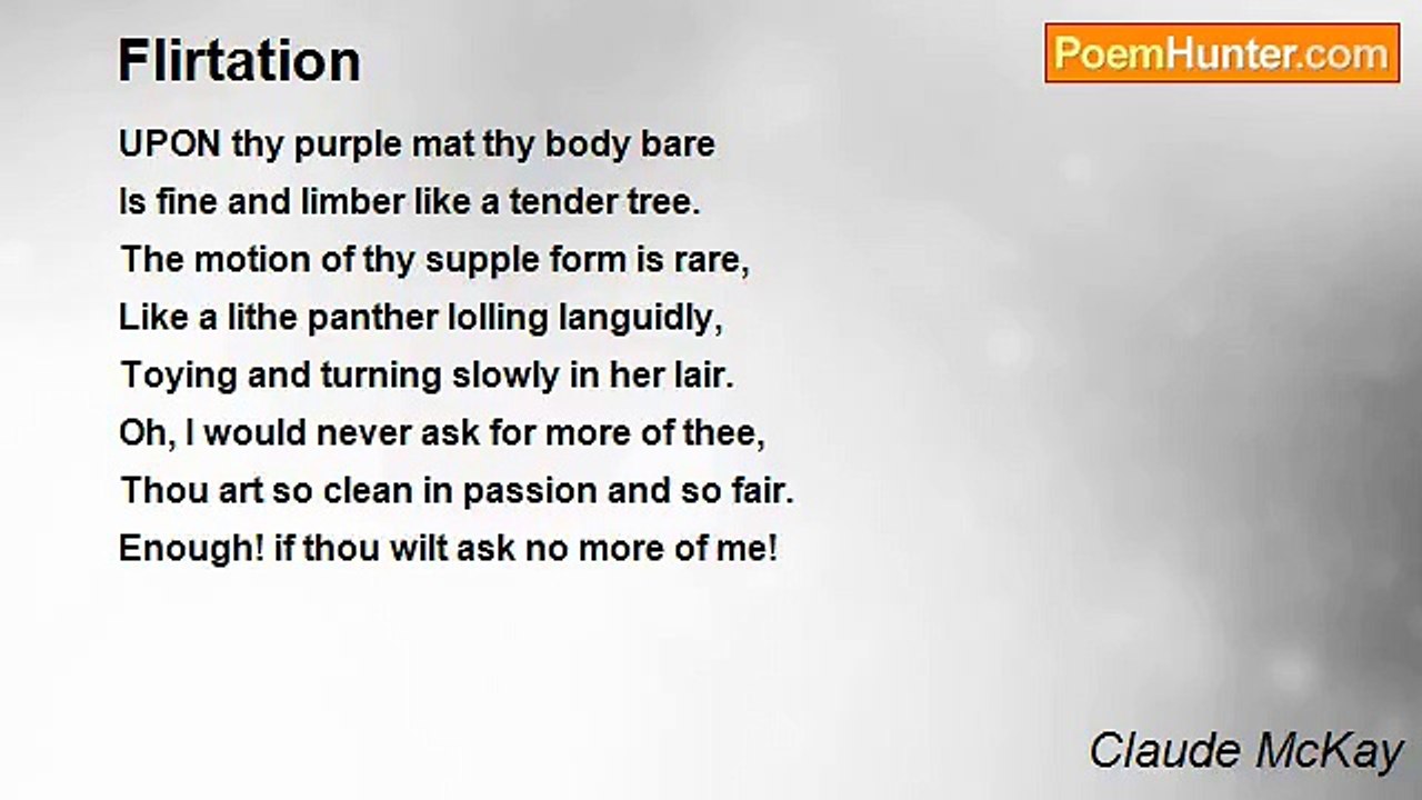 Claude McKay - Flirtation