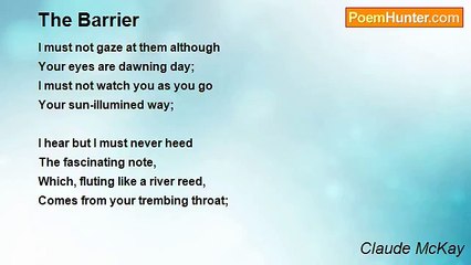 Claude McKay - The Barrier