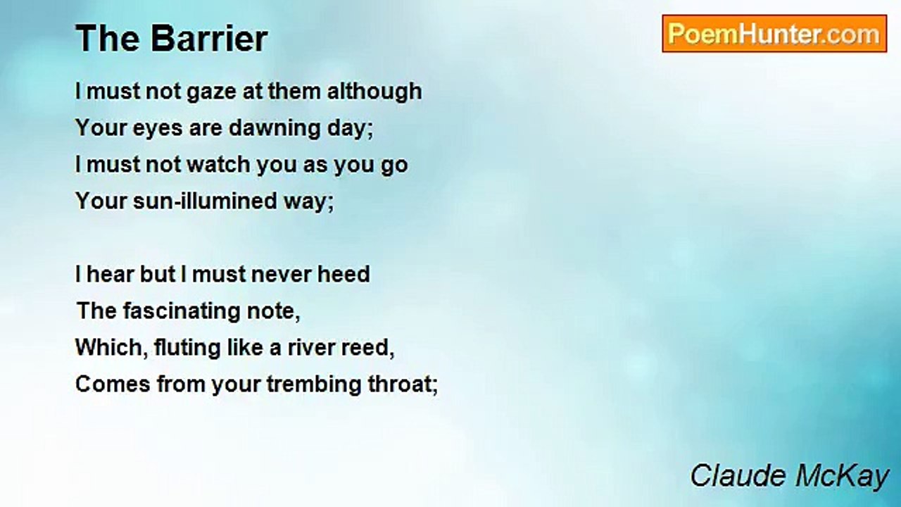 Claude McKay - The Barrier
