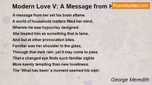 George Meredith - Modern Love V: A Message from Her