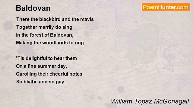 William Topaz McGonagall - Baldovan
