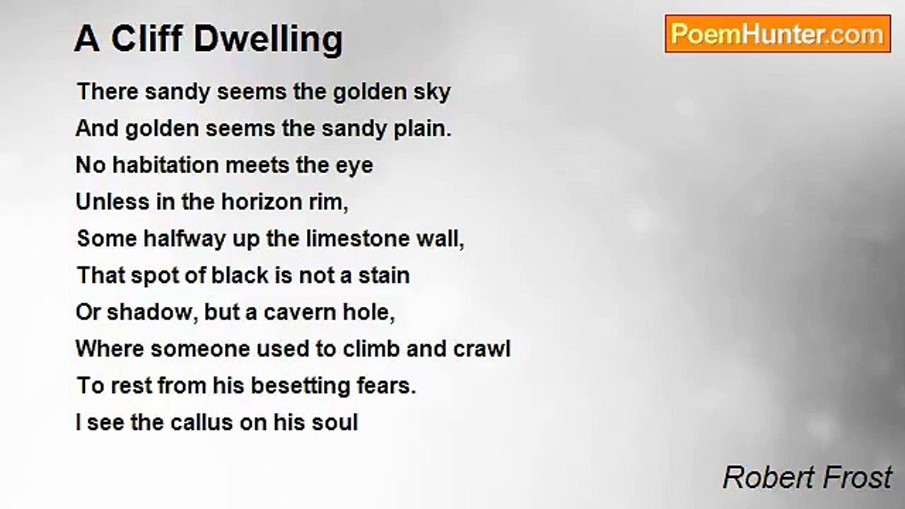 Robert Frost - A Cliff Dwelling