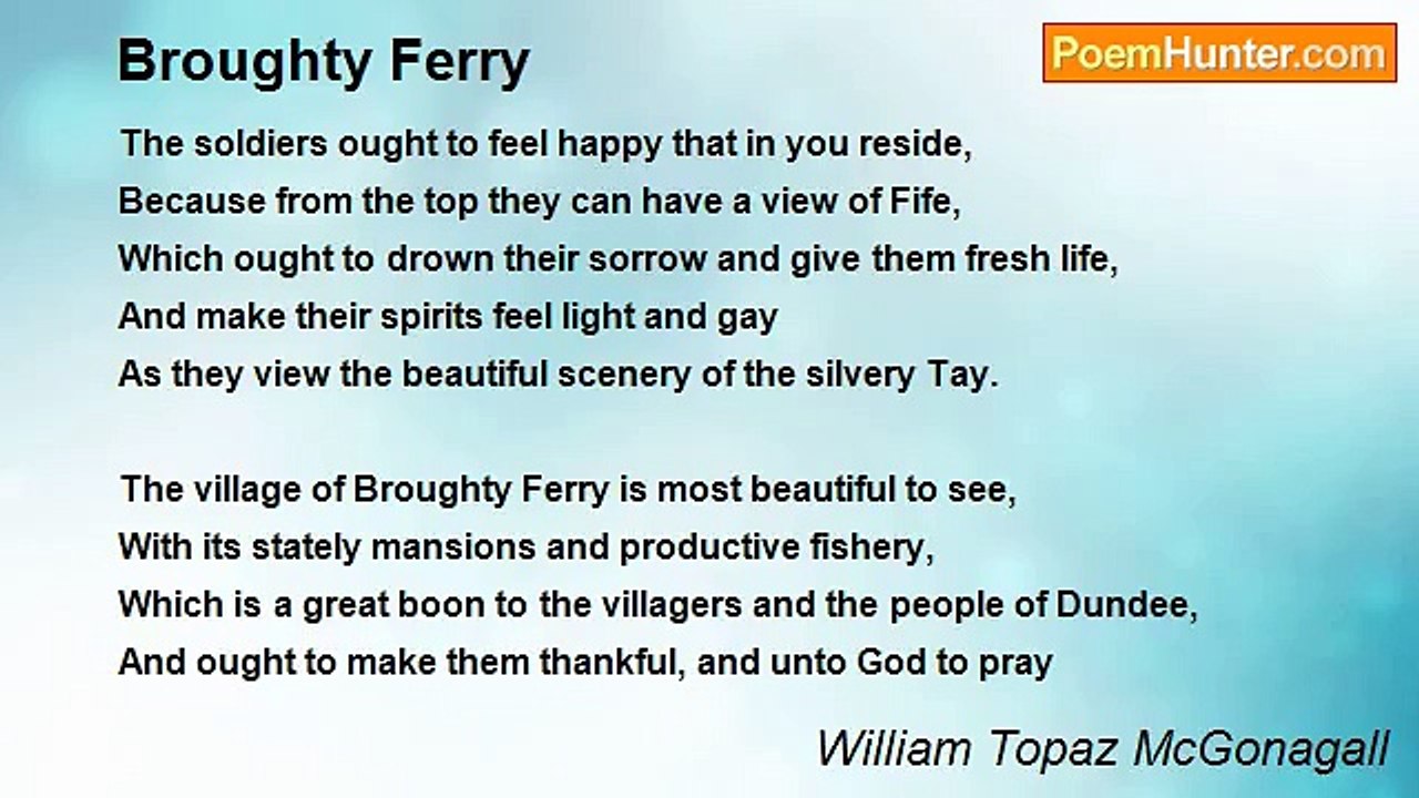 William Topaz McGonagall - Broughty Ferry