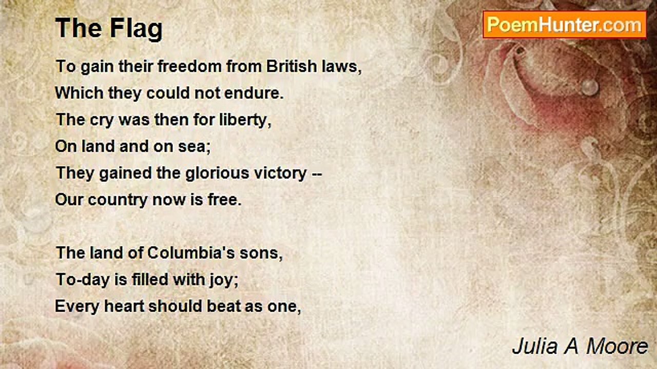 Julia A Moore - The Flag