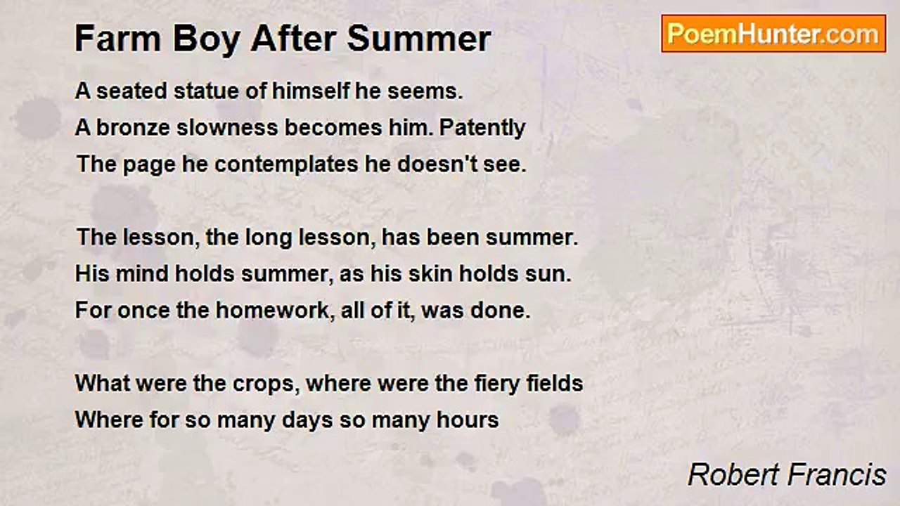Robert Francis - Farm Boy After Summer