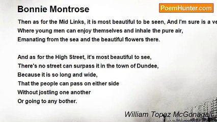 William Topaz McGonagall - Bonnie Montrose