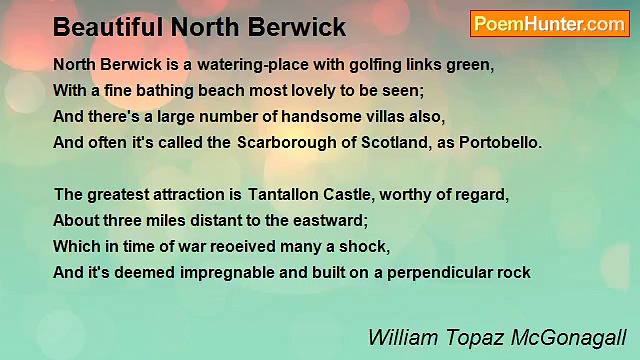 William Topaz McGonagall - Beautiful North Berwick