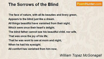 William Topaz McGonagall - The Sorrows of the Blind