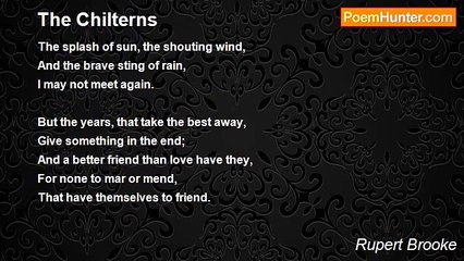 Rupert Brooke - The Chilterns