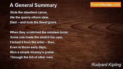 Rudyard Kipling - A General Summary