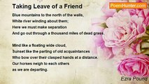 Ezra Pound - Taking Leave of a Friend